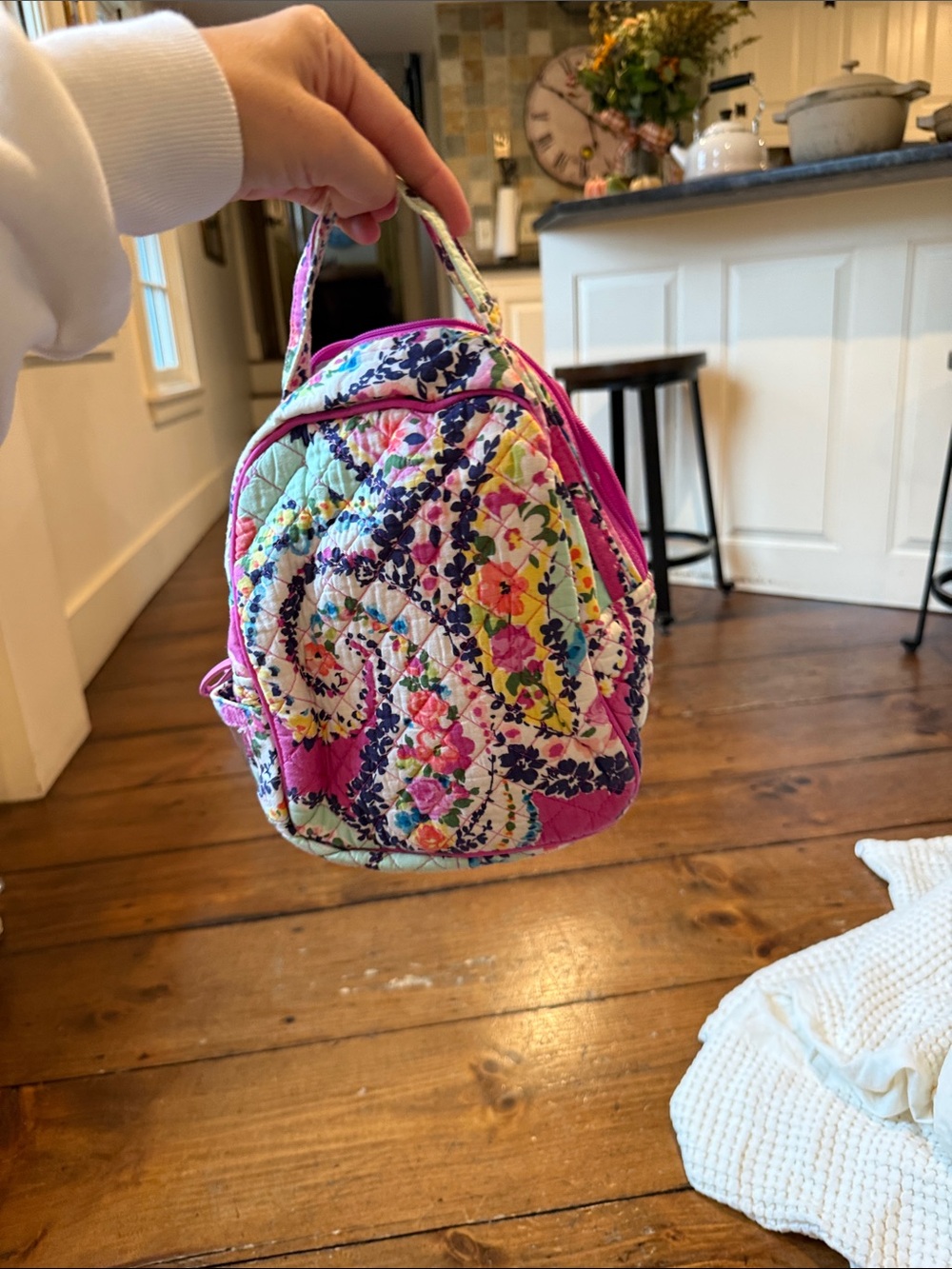 Quilted Vera Bradley Wildflower Paisley Floral Lunchbox - Pink